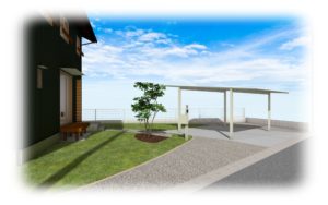 ピンコロ，見切り，縁石，外構