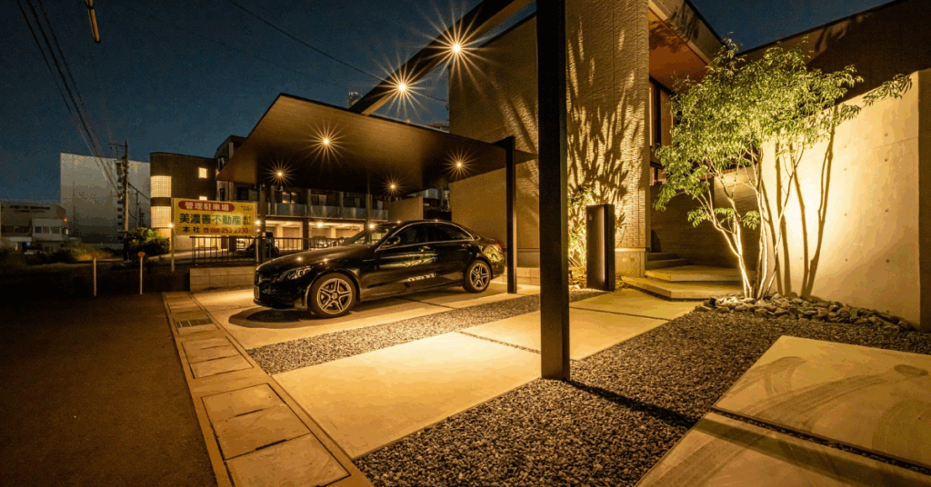 光が演出する外構