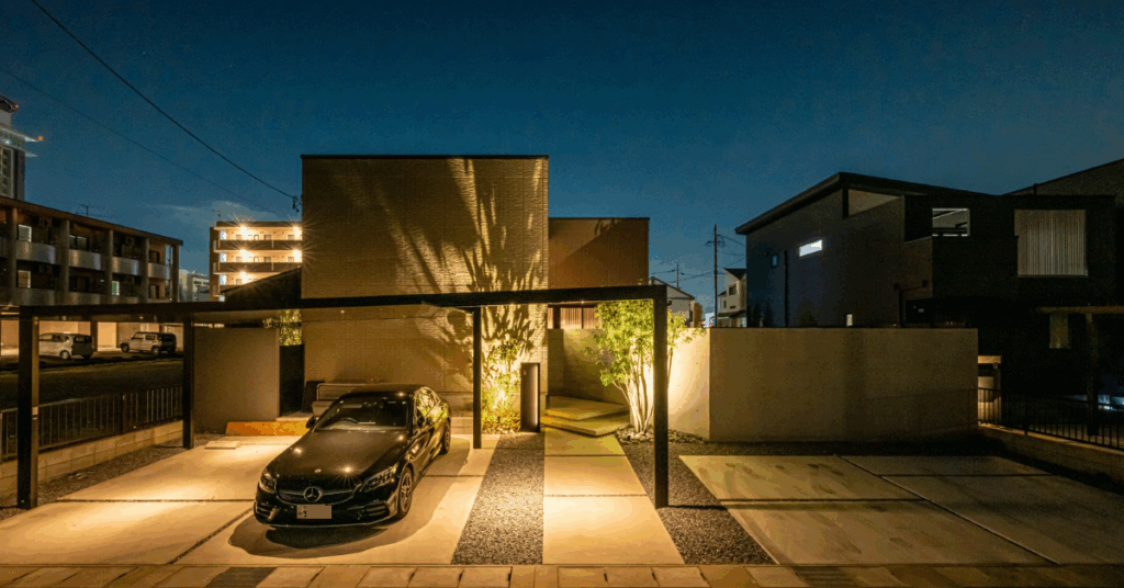 夜も美しいエクステリア