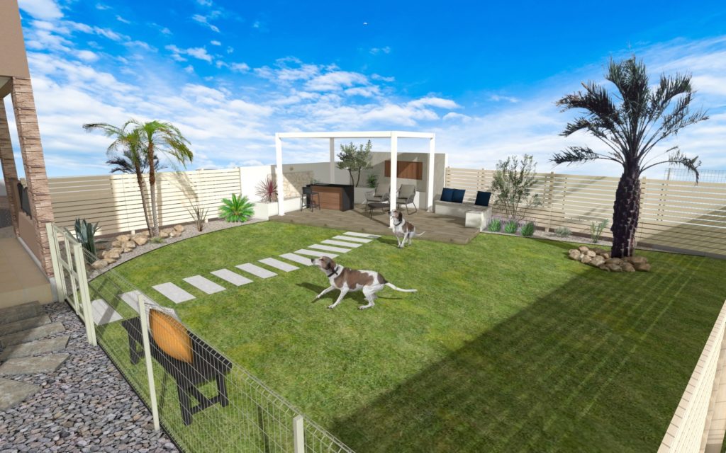 自宅にドッグラン