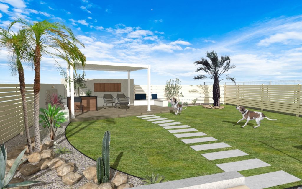 お庭でドッグラン